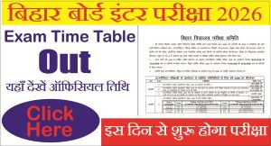 Read more about the article Bihar Board 12th Time Table 2026 Out: बिहार इंटर परीक्षा का टाइम टेबल जारी, यहाँ चेक करें पूरा PDF